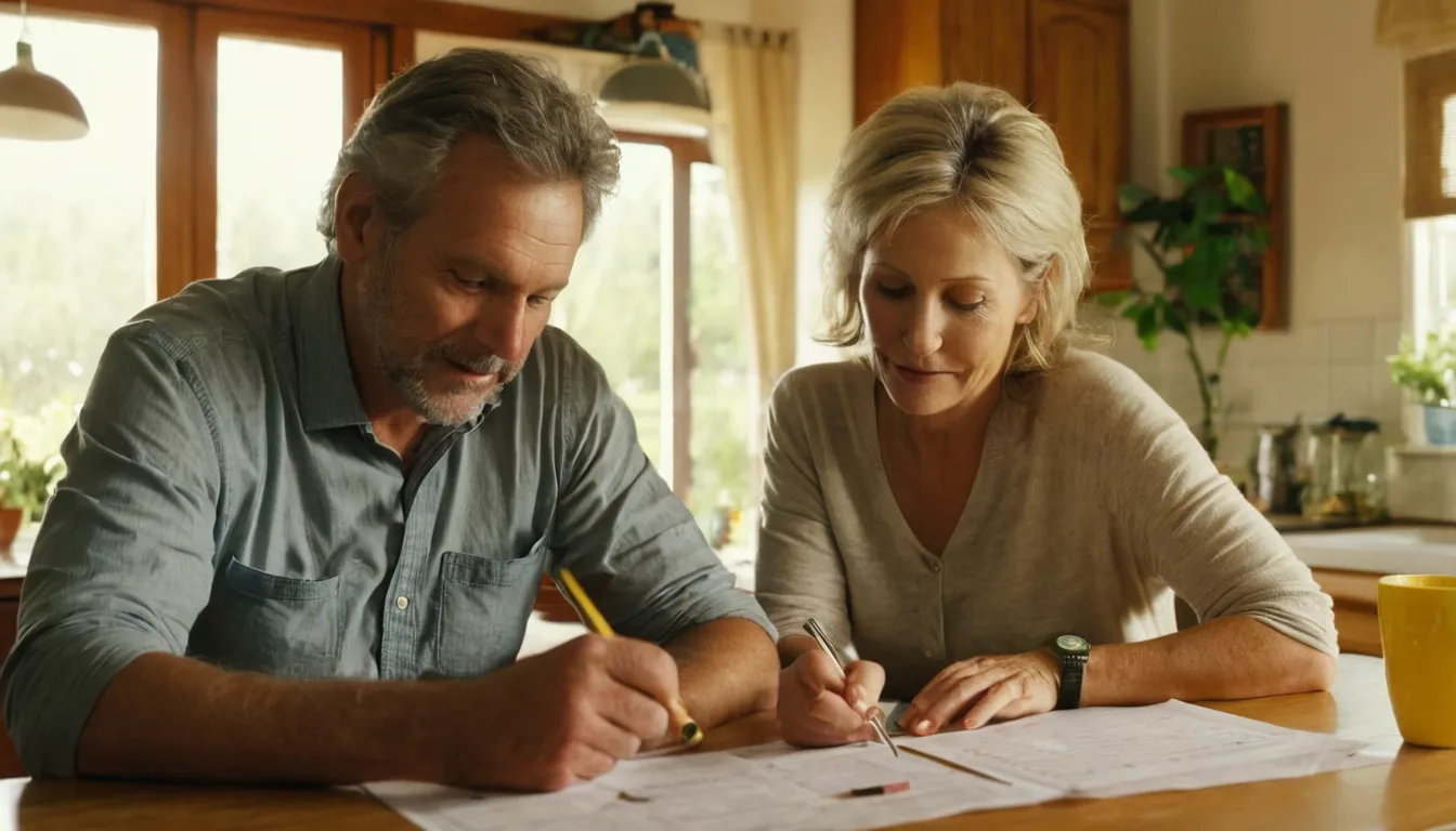 Homeowner reviewing a written quote at a kitchen table in the Cuyahoga Falls area