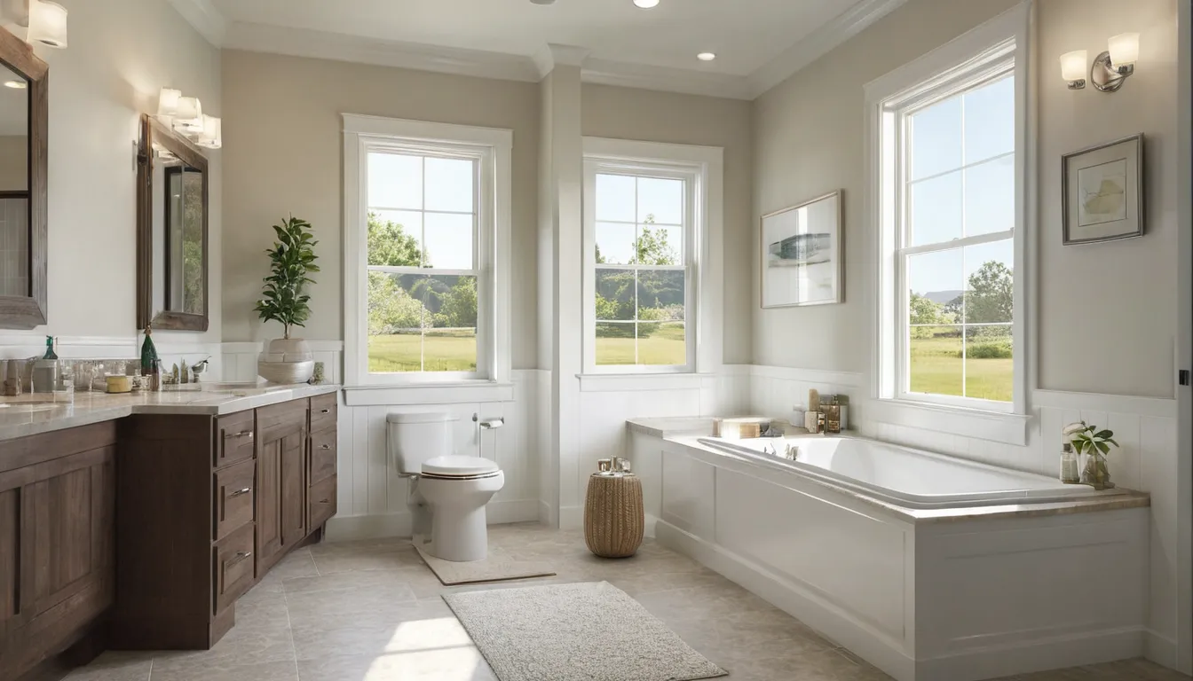 A bright, accessible bathroom with a walk-in tub in a Cuyahoga Falls home